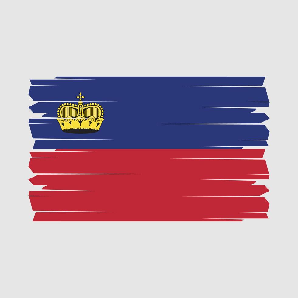 vector de pincel de bandera de liechtenstein