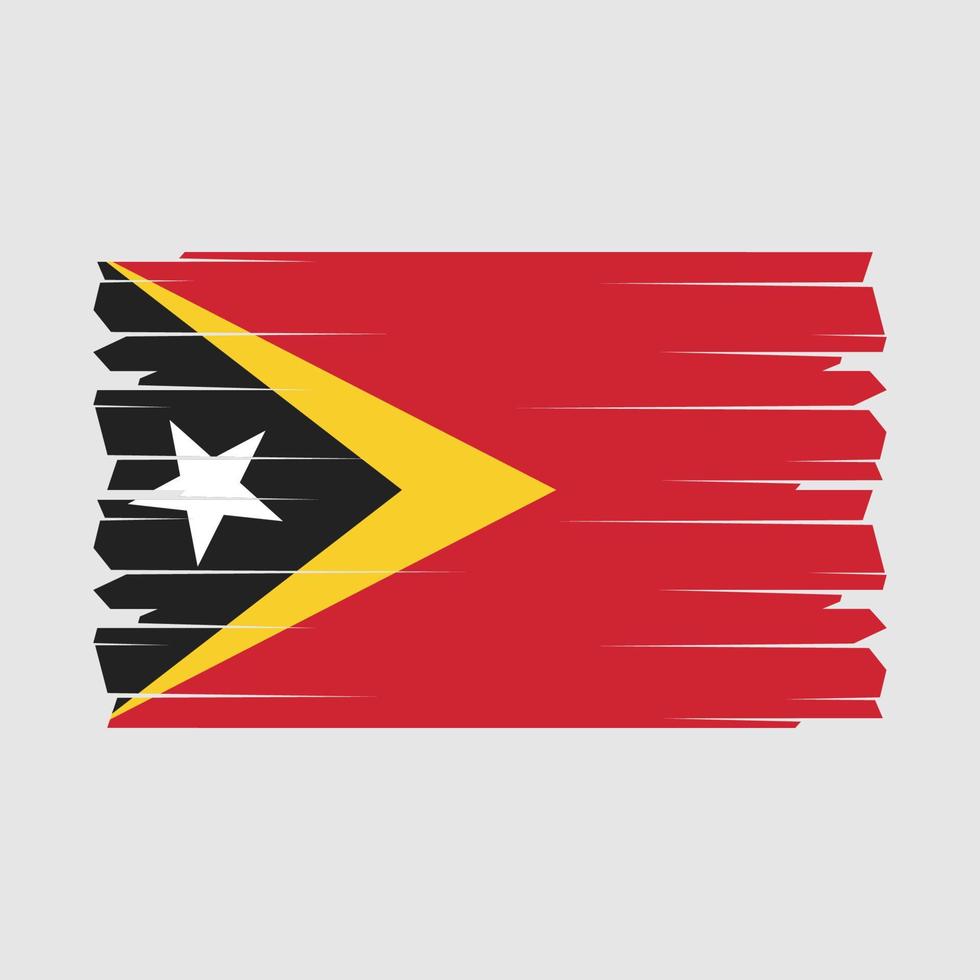 vector de pincel de bandera de timor oriental