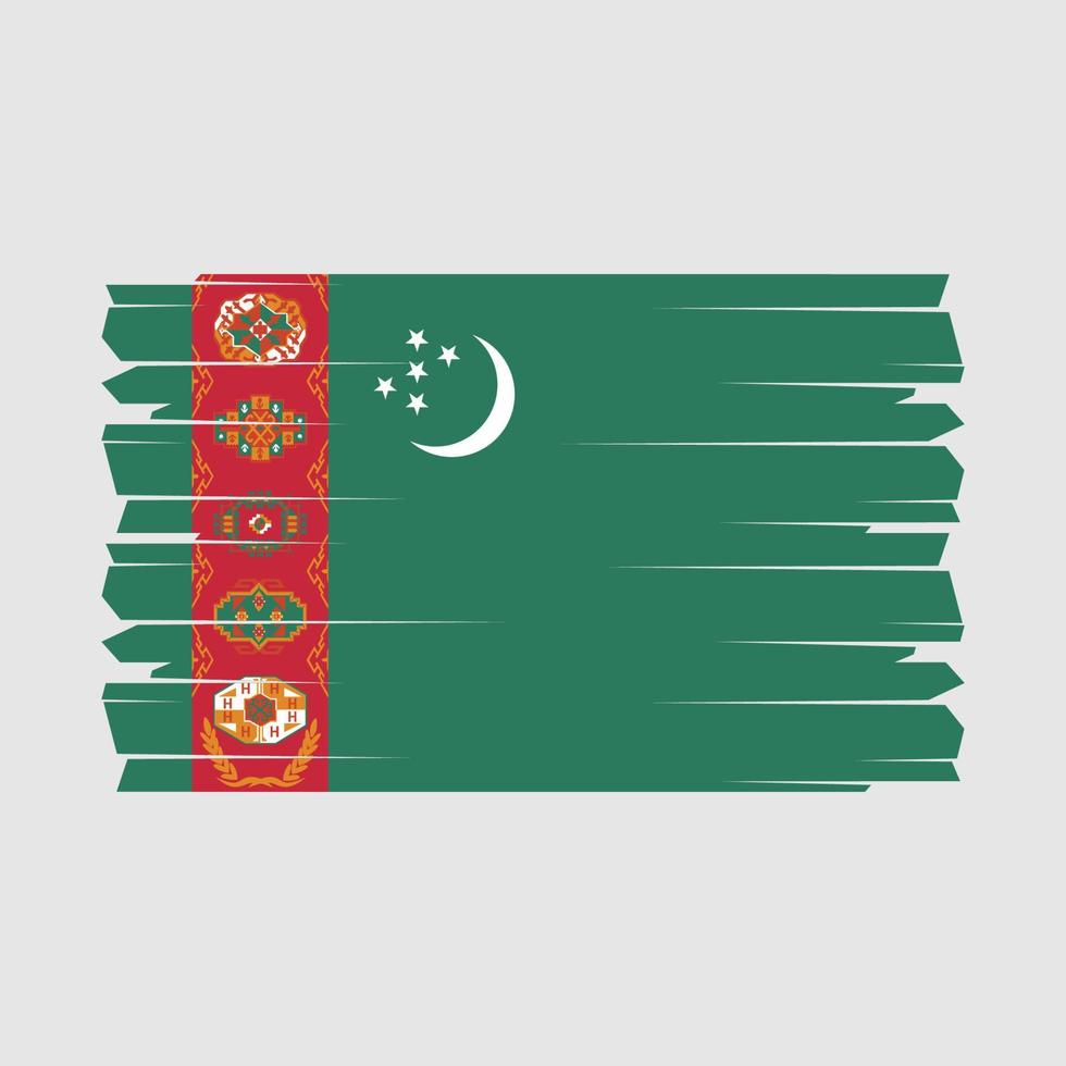 Turkmenistan Flag Brush Vector