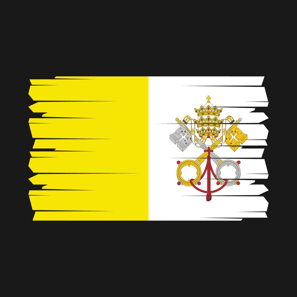 Vatican Flag Brush Vector