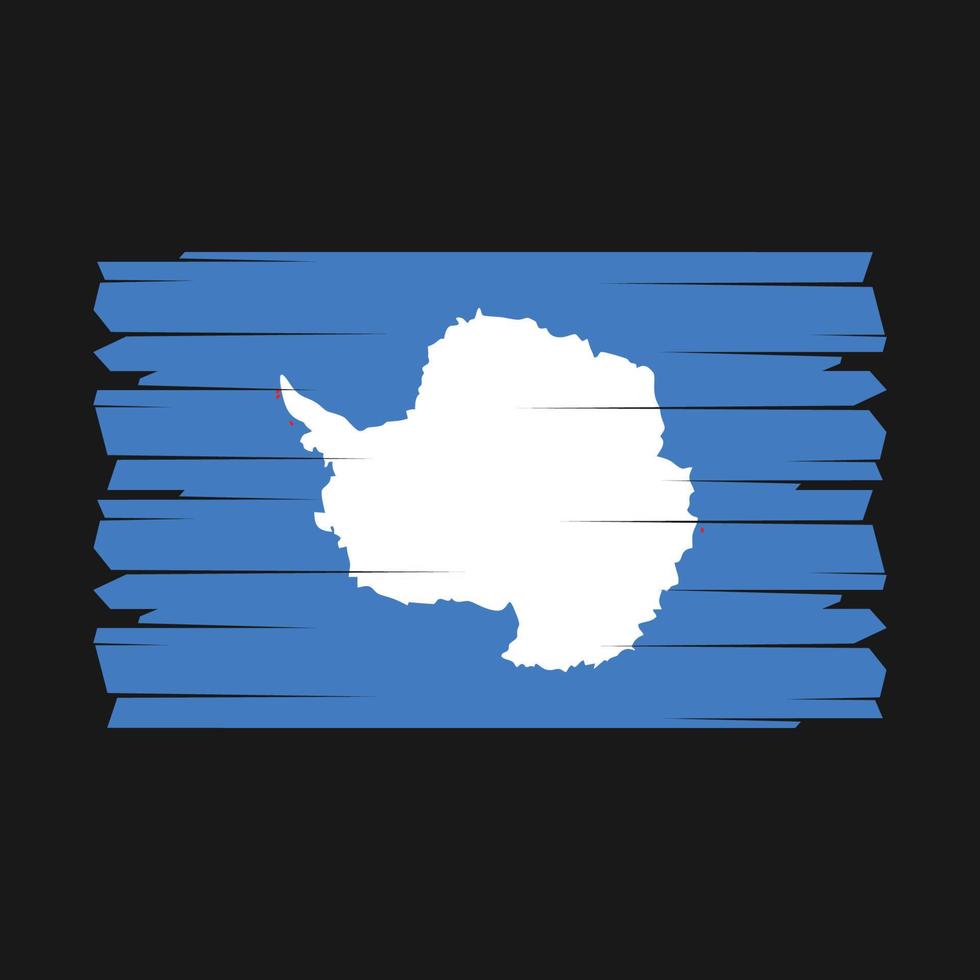 Antarctica Flag Brush Vector