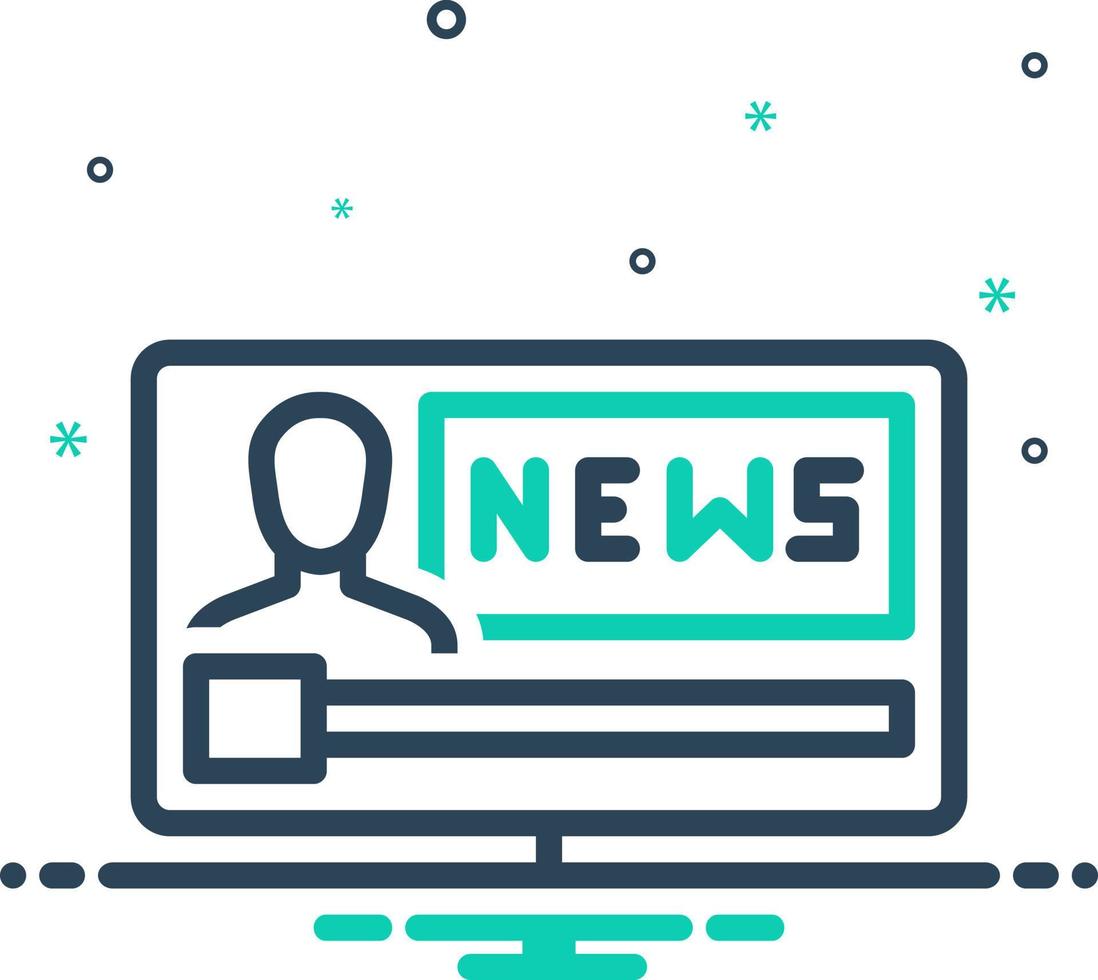 mix icon for news vector