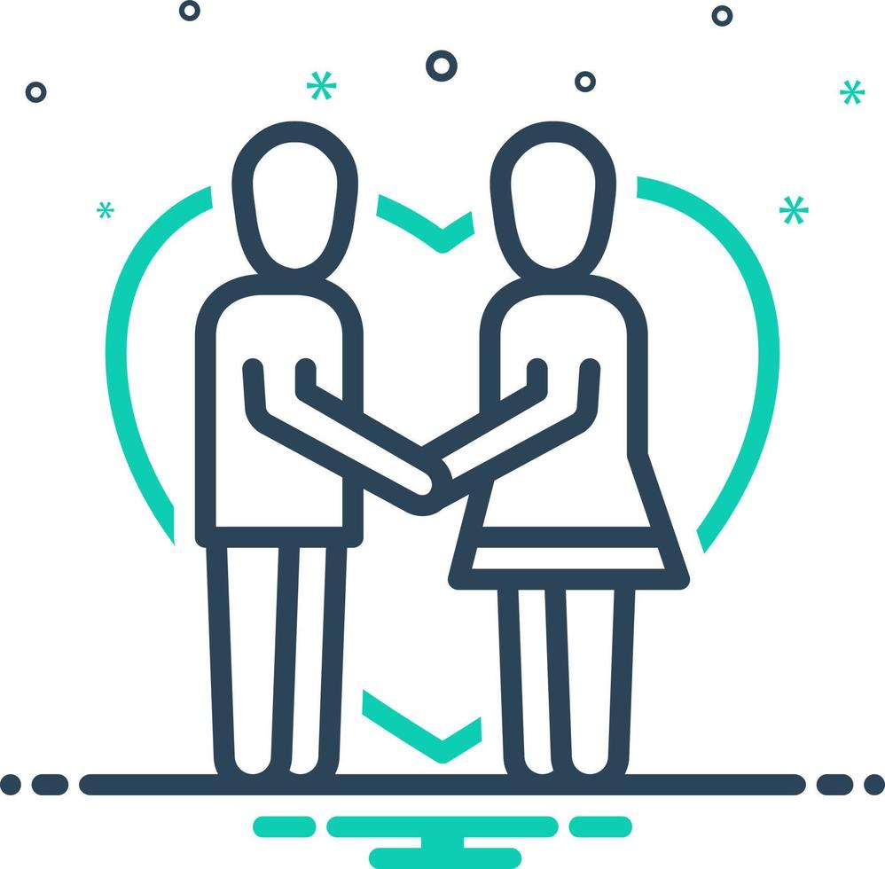 mix icon for couples vector