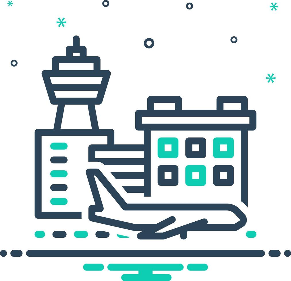 mix icon for airports vector