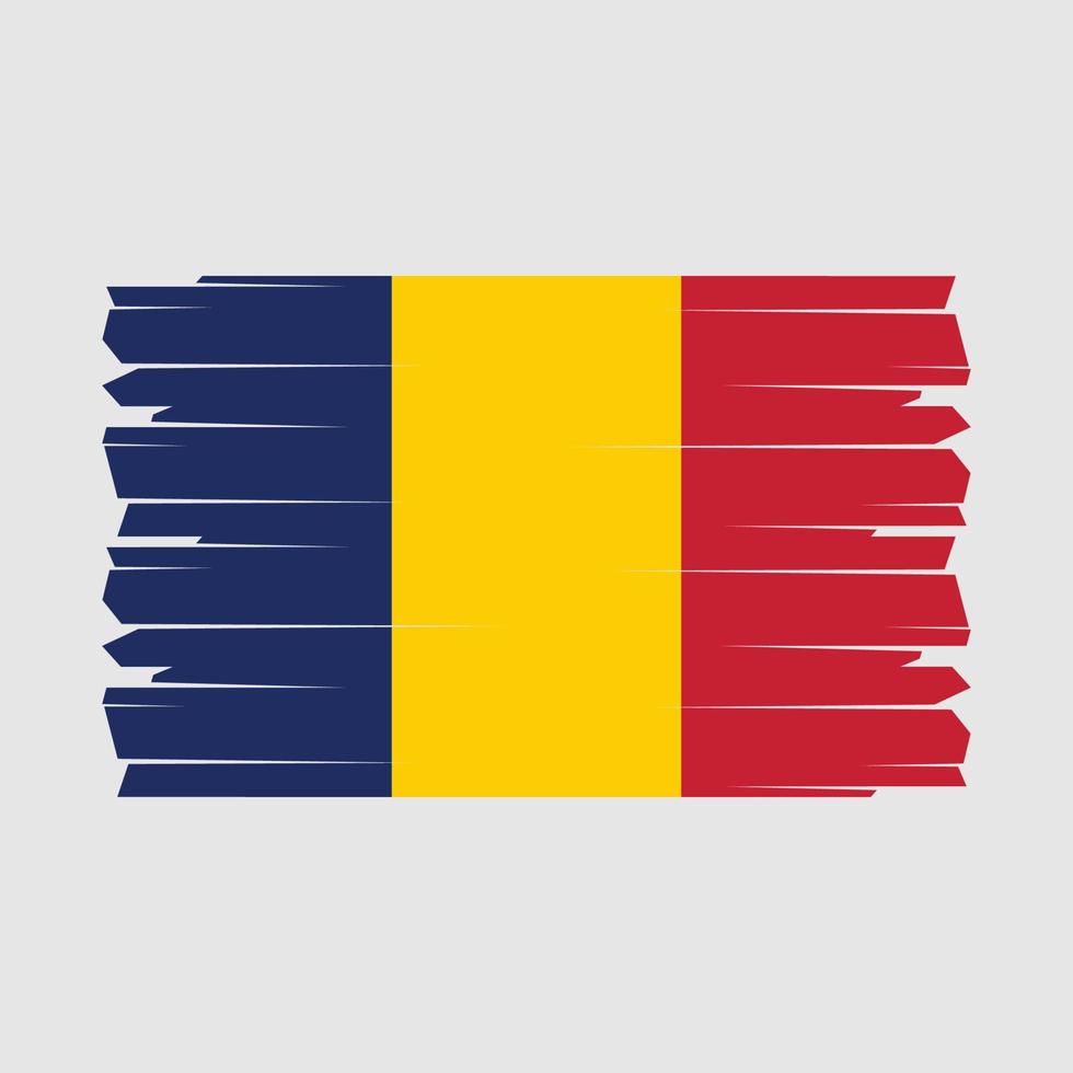 Chad Flag Brush Vector
