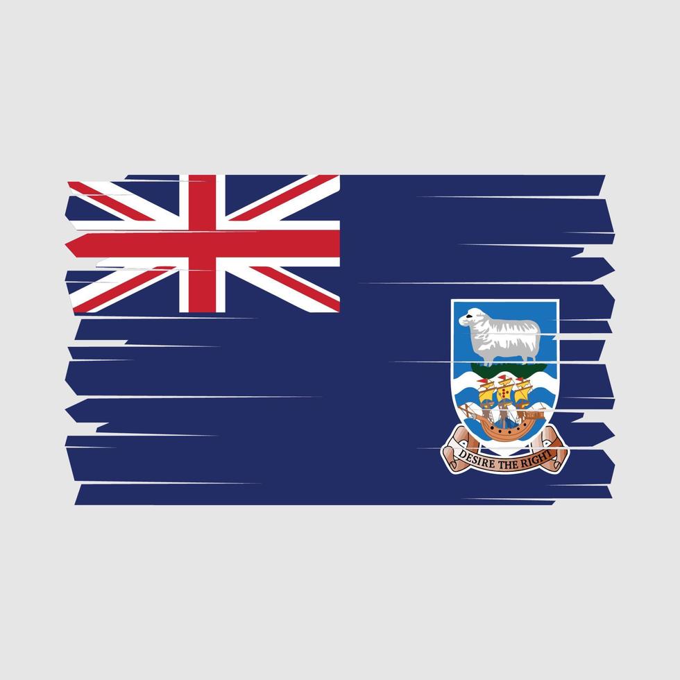 vector de pincel de bandera de las islas malvinas