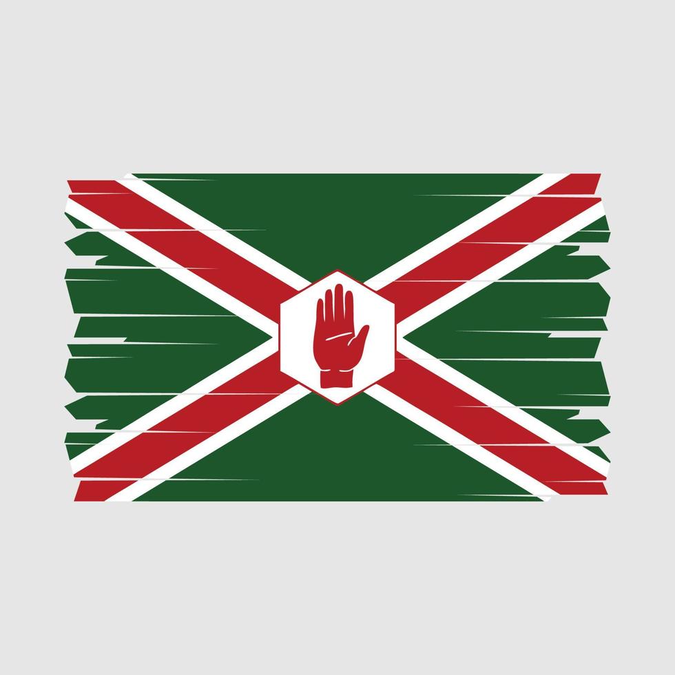 vector de pincel de bandera de irlanda del norte