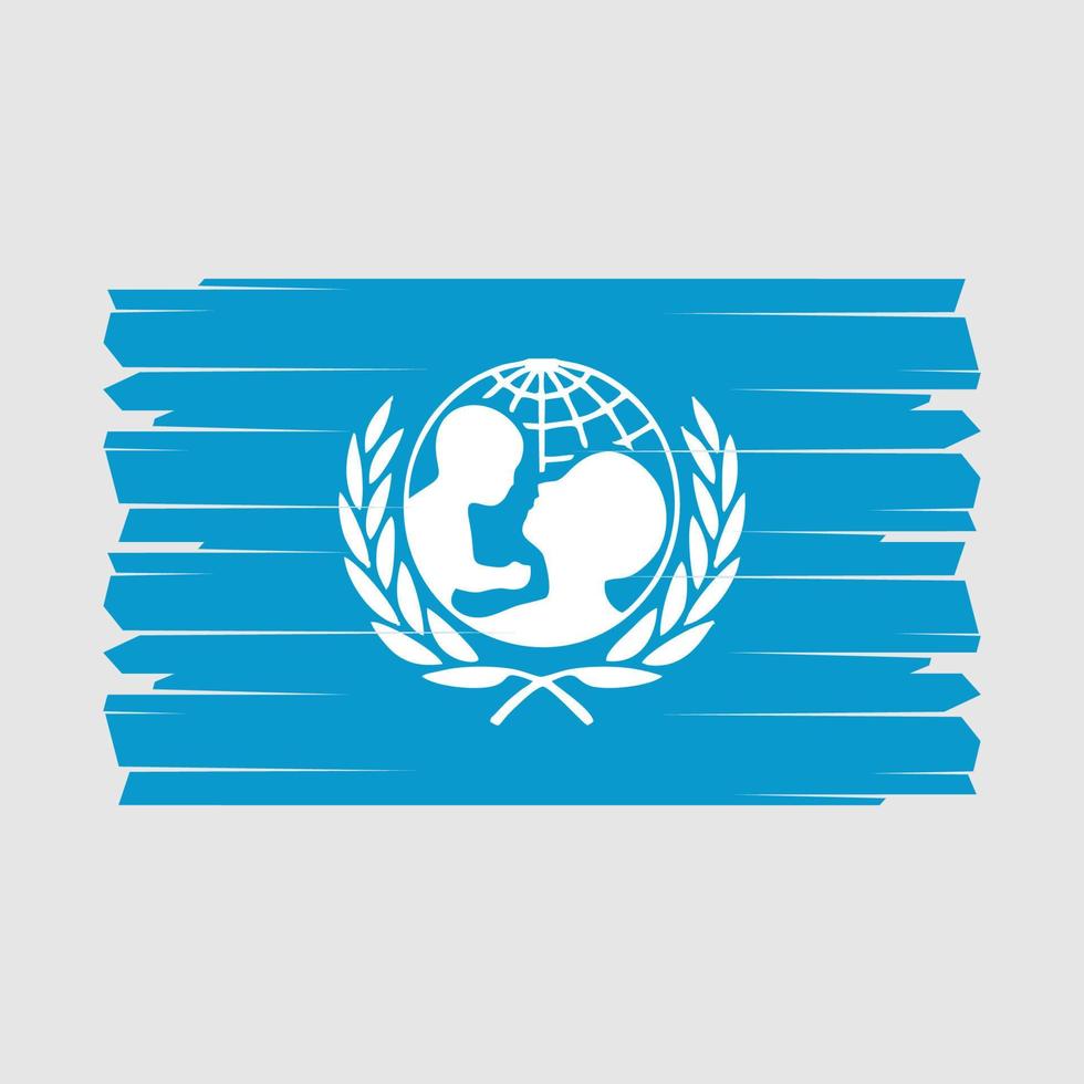 vector de pincel de bandera de unicef