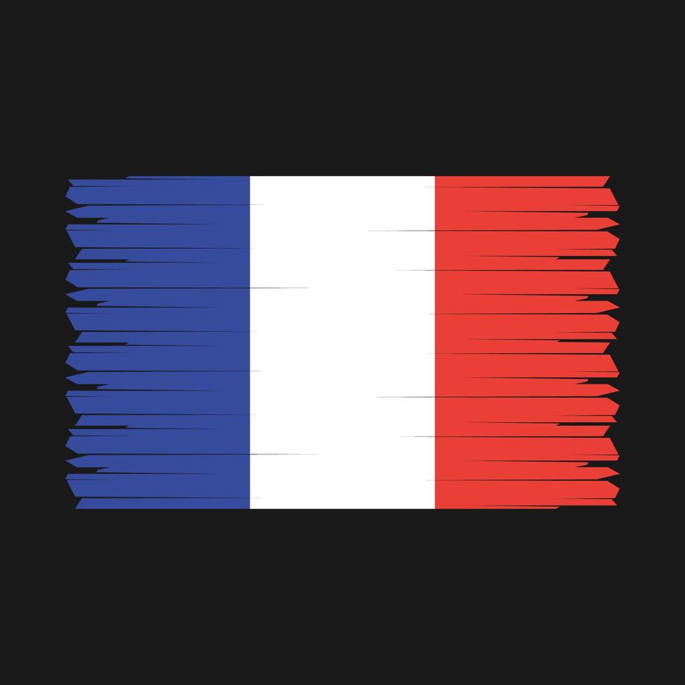 vector de pincel de bandera de francia