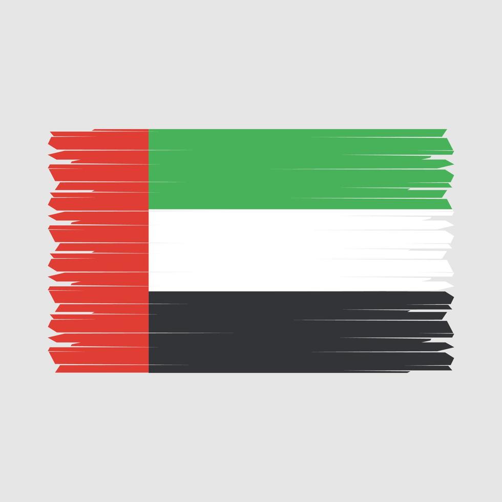 vector de pincel de bandera de los emiratos árabes unidos