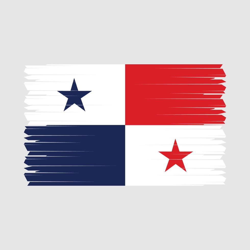 vector de pincel de bandera de panamá