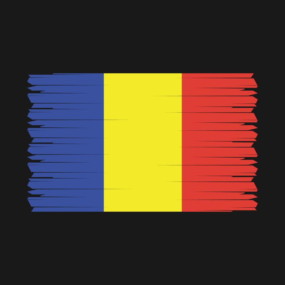 Romania Flag Brush Vector