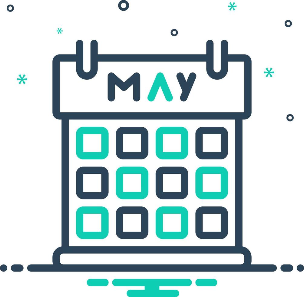 mix icon for may vector