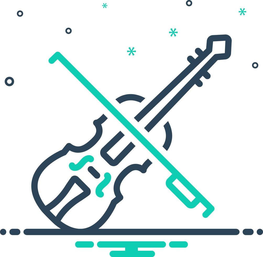 mix icon for violin vector