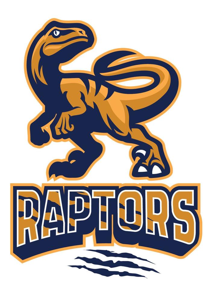 set of raptor mascot vector