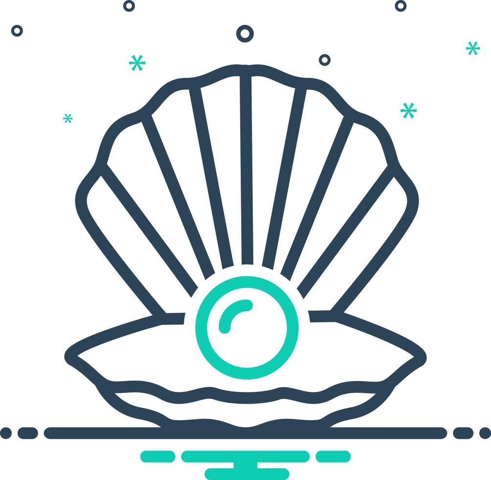 mix icon for pearl vector