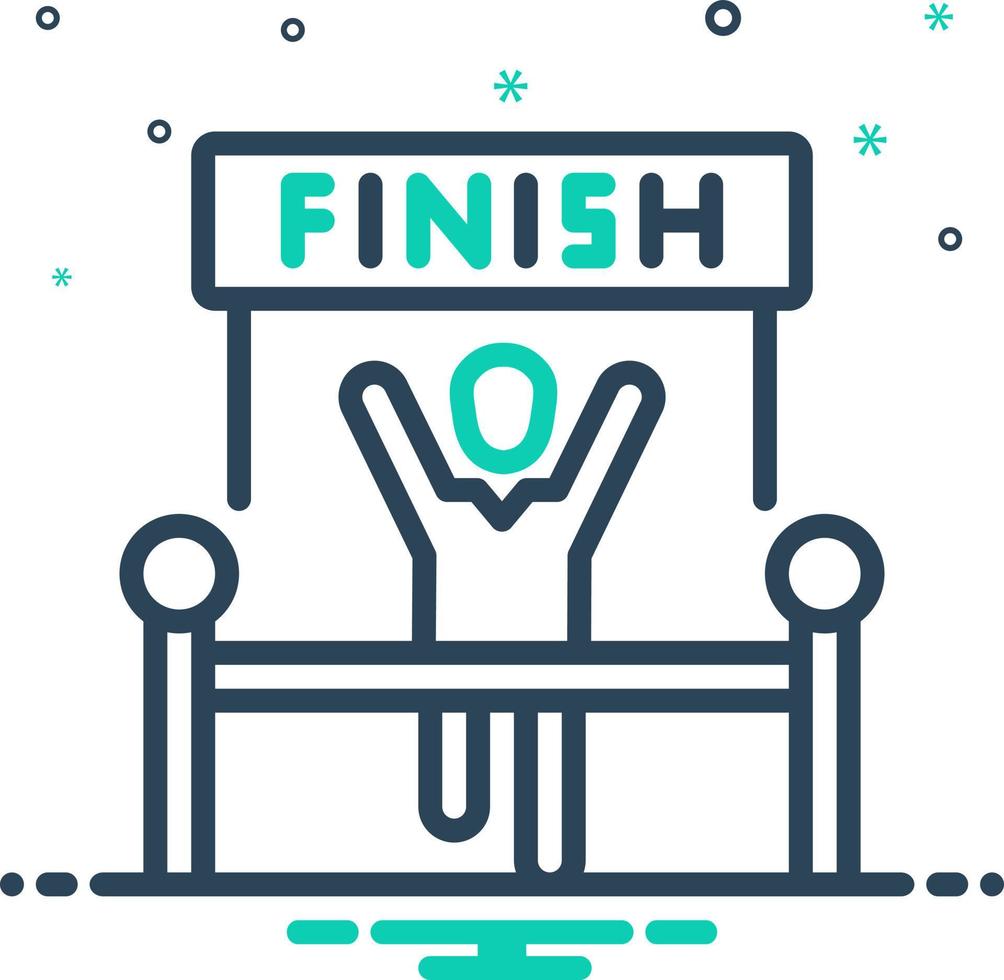 mix icon for finish vector