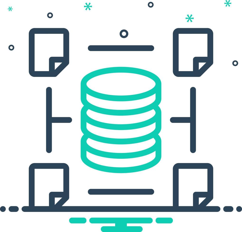 mix icon for databases vector