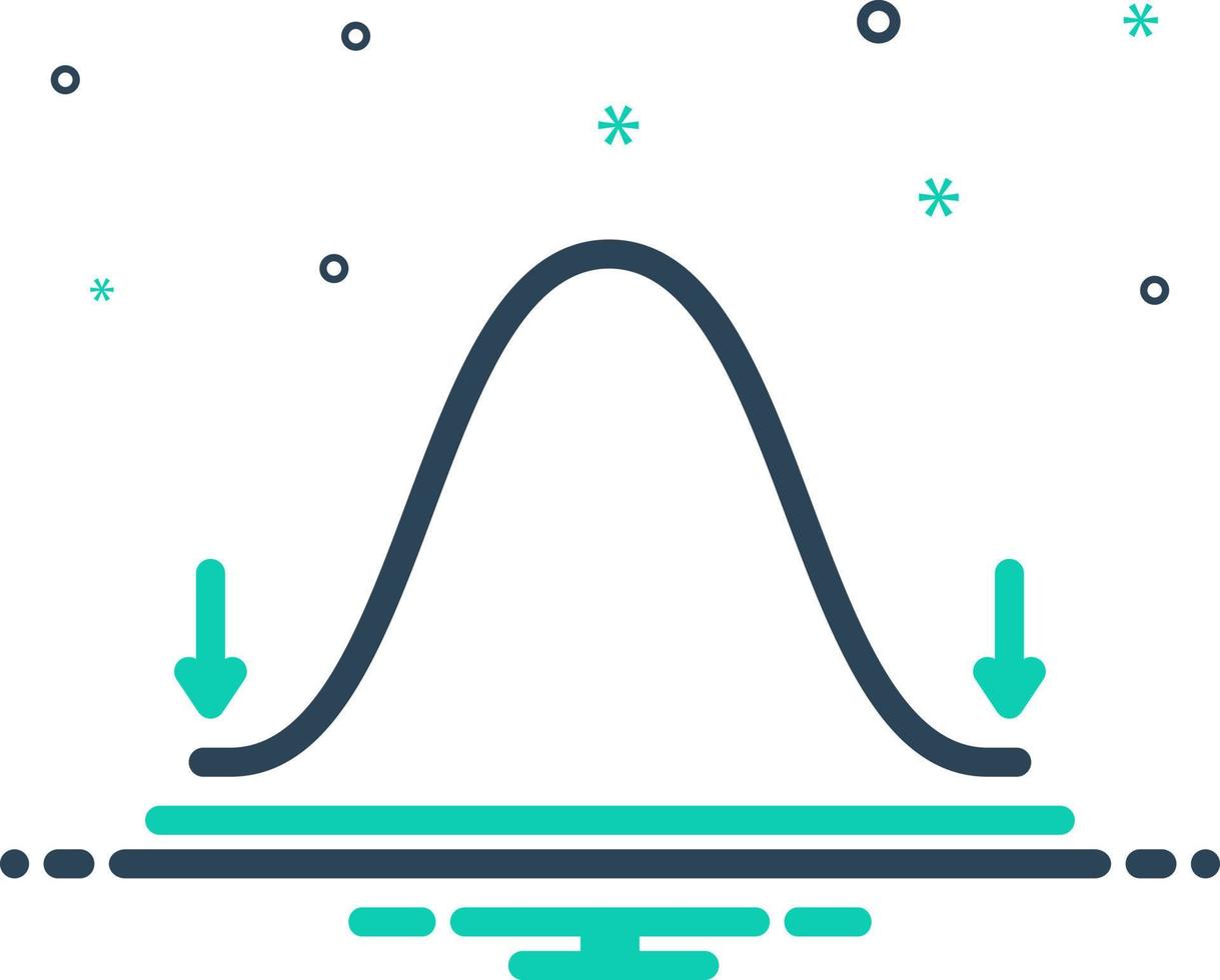 mezcla icono para desviación vector