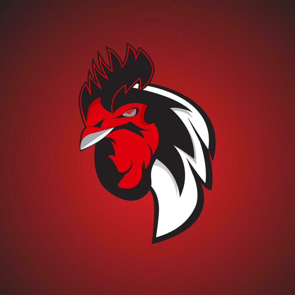rooster mascot logo vector design