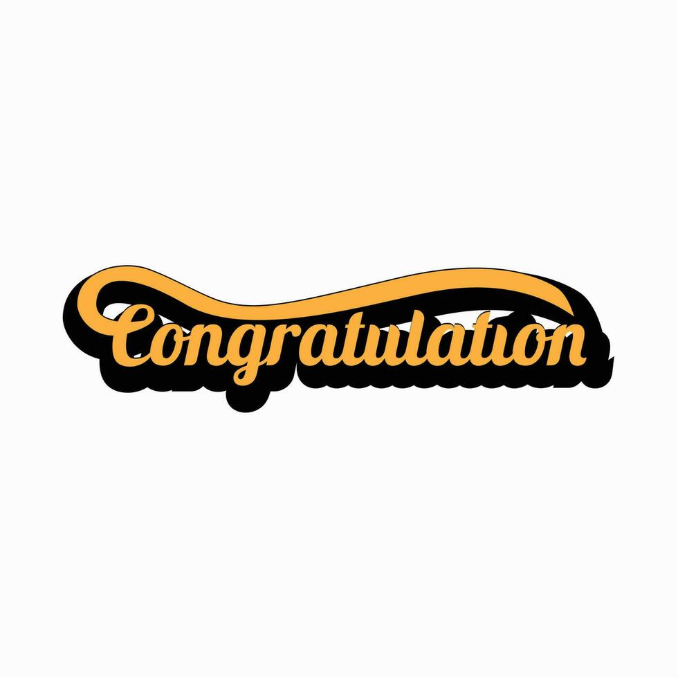congratulation lettering illustration vector design