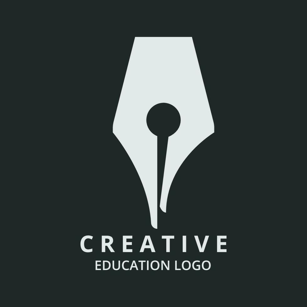 pen logo vector design. logo for education