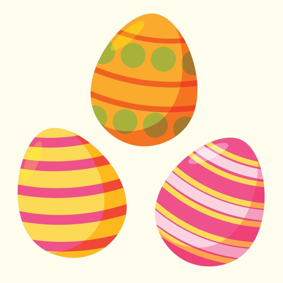 Colourful Easter Egg Vector Illustration. Easter Greeting Gift. Colour Painted Egg