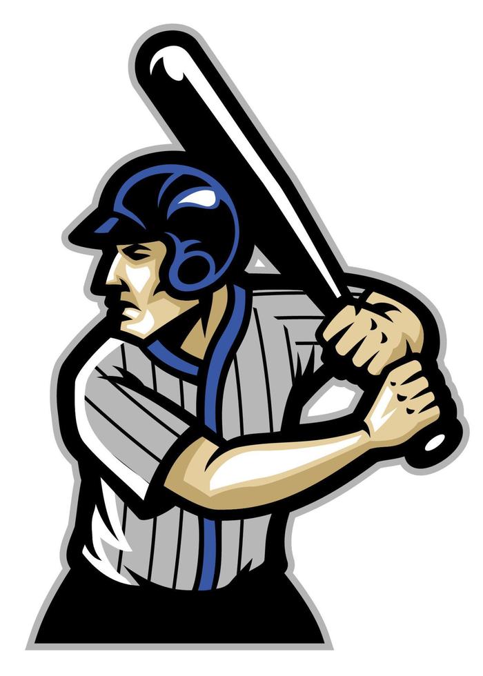 Baseball player ready to hit the ball vector