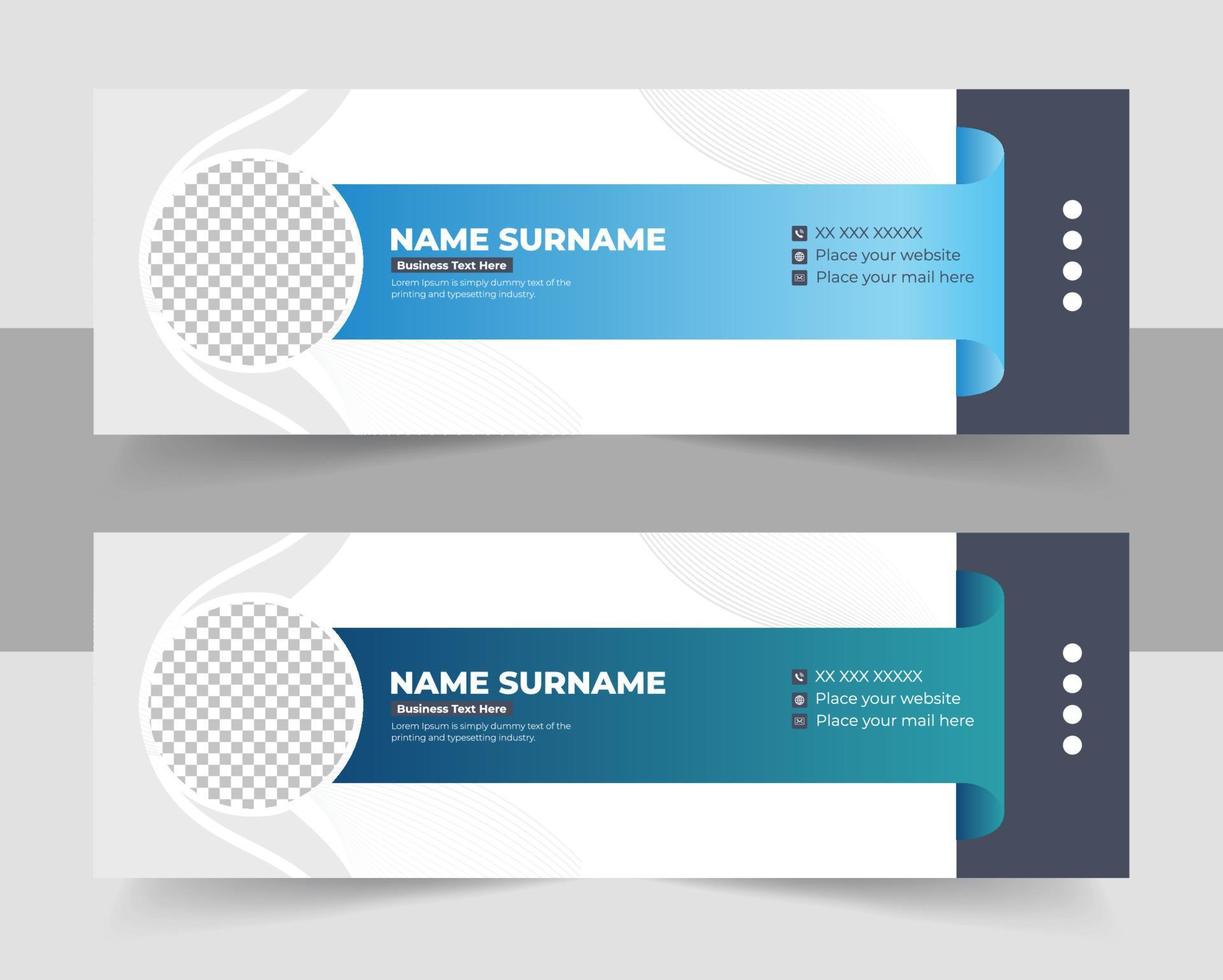 Corporate Modern Email Signature Design template. business e signature vector design