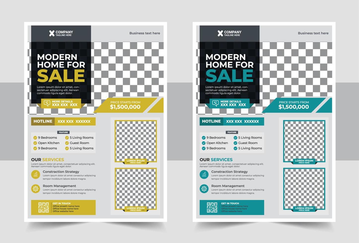 Modern Home Corporate Real Estate Flyer Design vector