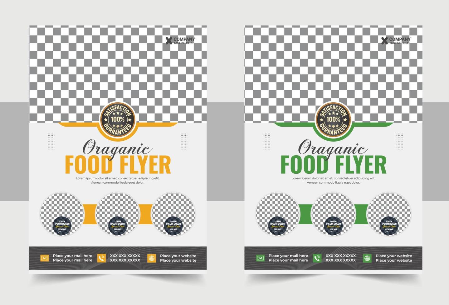 food and restaurant flyer design template vector