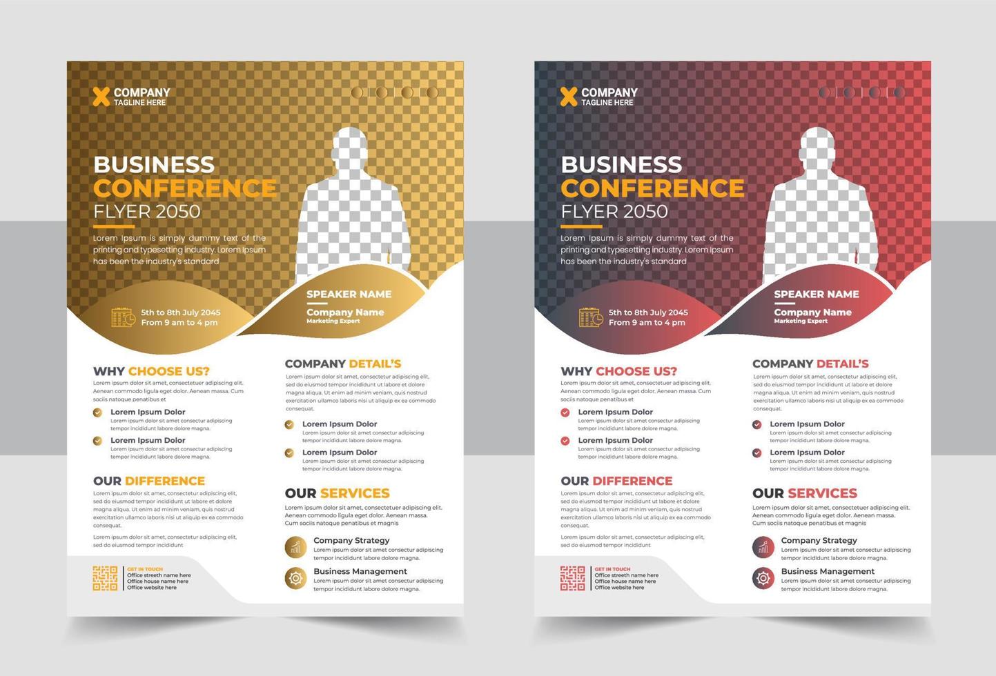 Business Conference Flyer Design vector