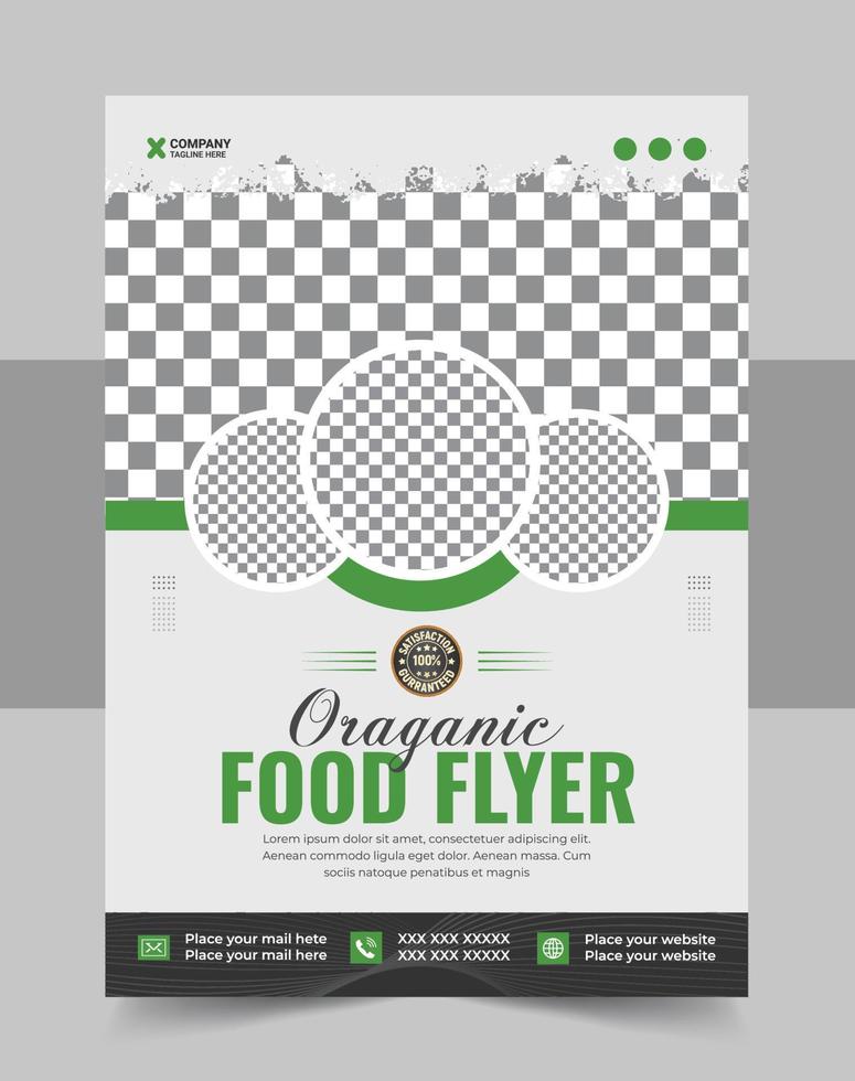 Plantilla de diseño de volante de comida y restaurante. vector