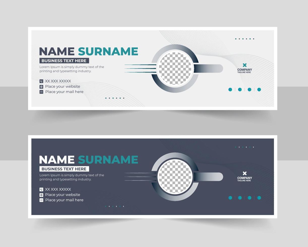 business e signature vector design. Corporate Modern Email Signature Design template