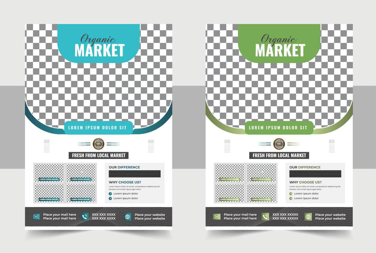 food and restaurant flyer design template vector