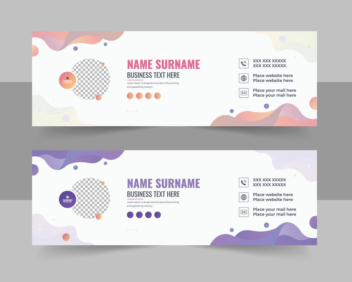 Corporate Modern Email Signature Design template. business e signature vector design
