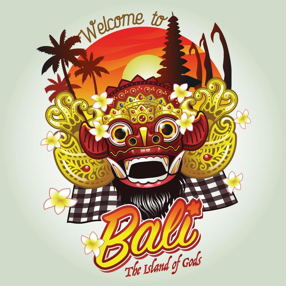 welcome to bali design vector
