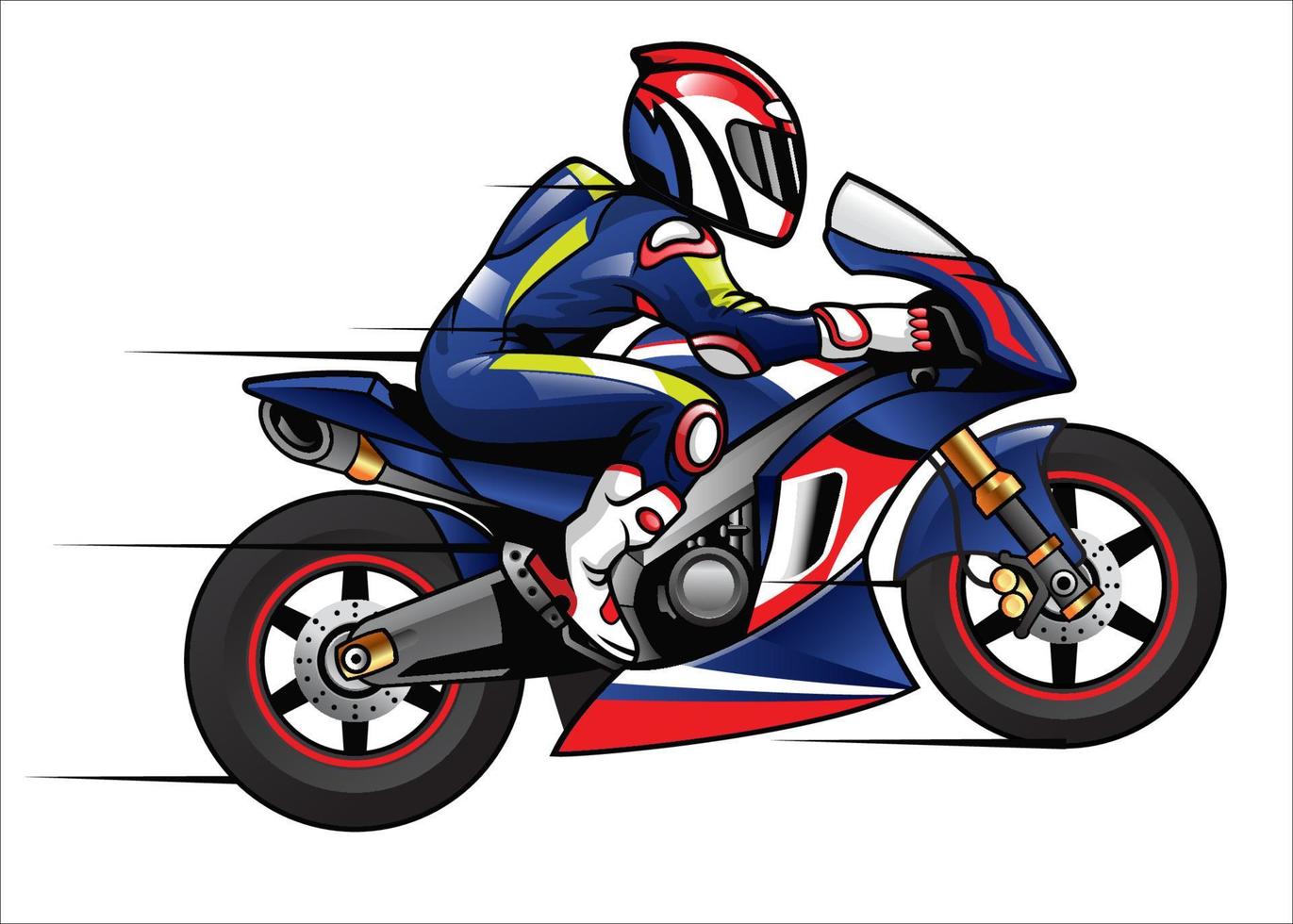 sportbike racer motorcycle race vector