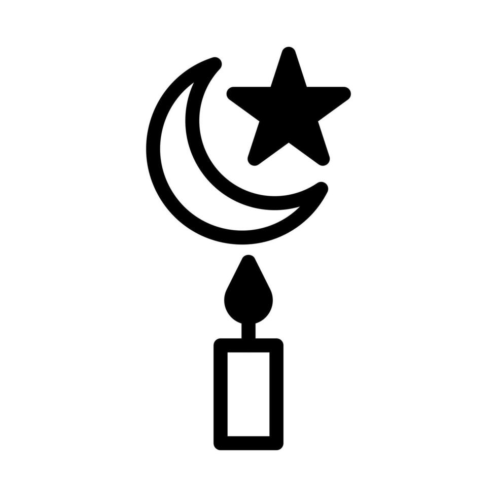 candle icon duotone black style ramadan illustration vector element and symbol perfect.