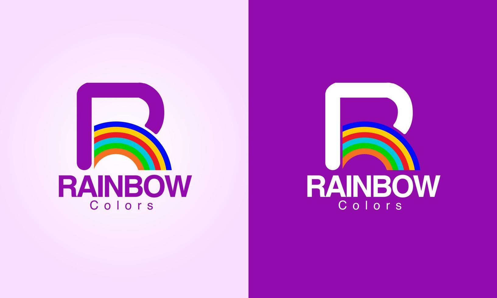 Rainbow Logo Design With R vector