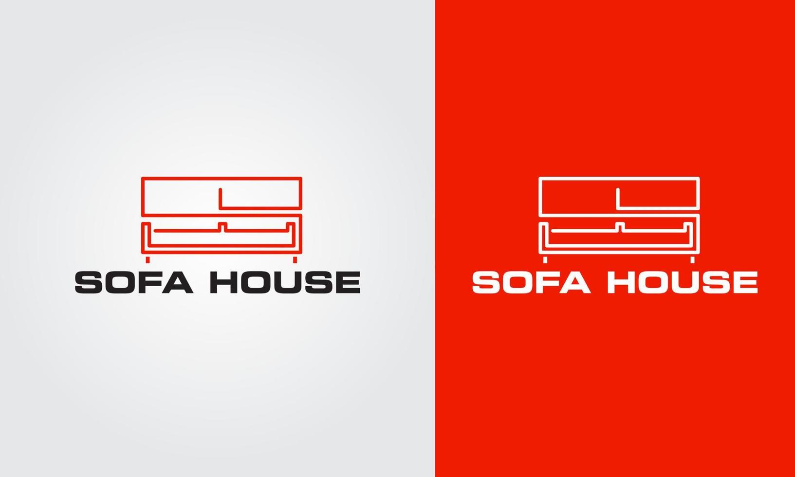 sofá logo diseño con crear con s vector