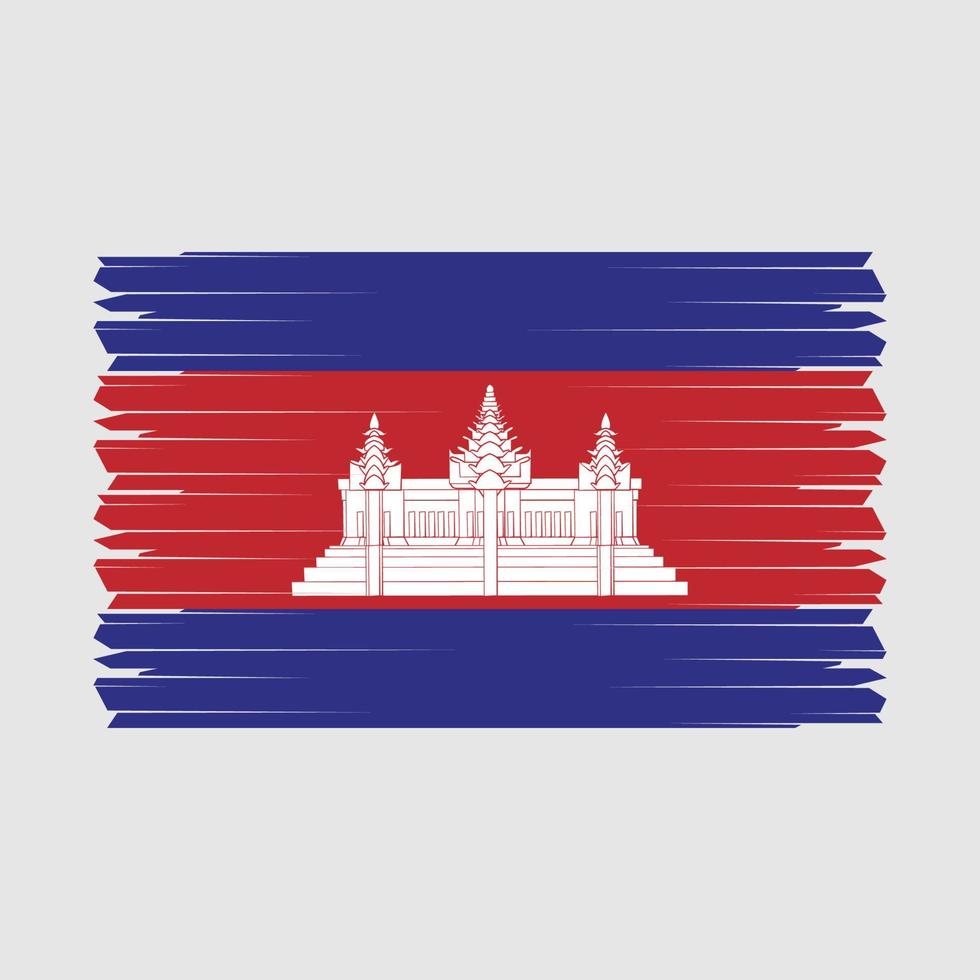 vector de bandera de camboya
