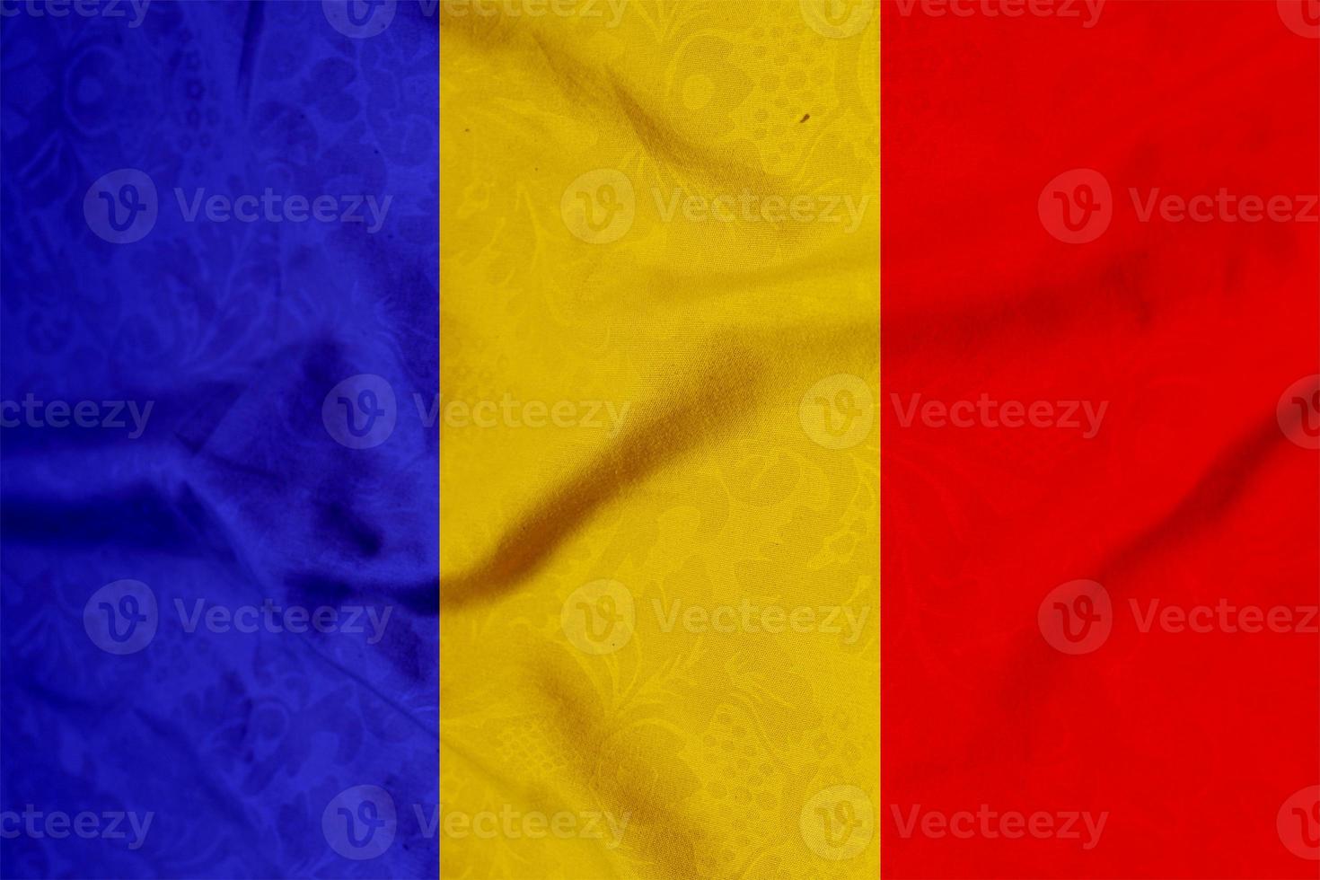 fabric with flag of romania photo