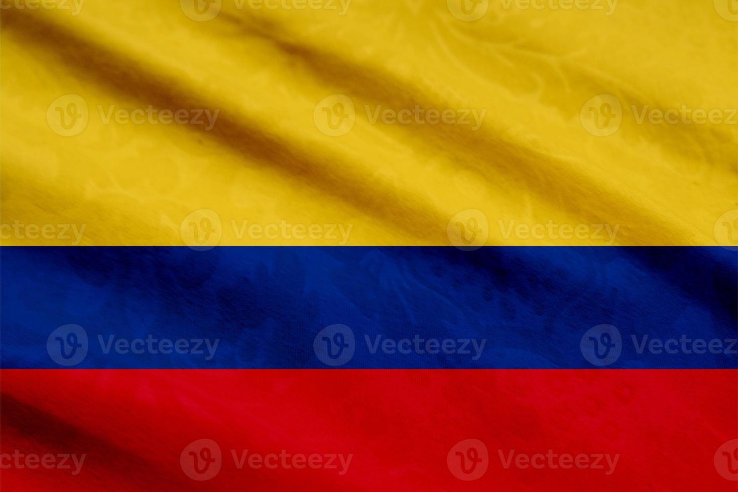 Fabric with colombia flag motif photo