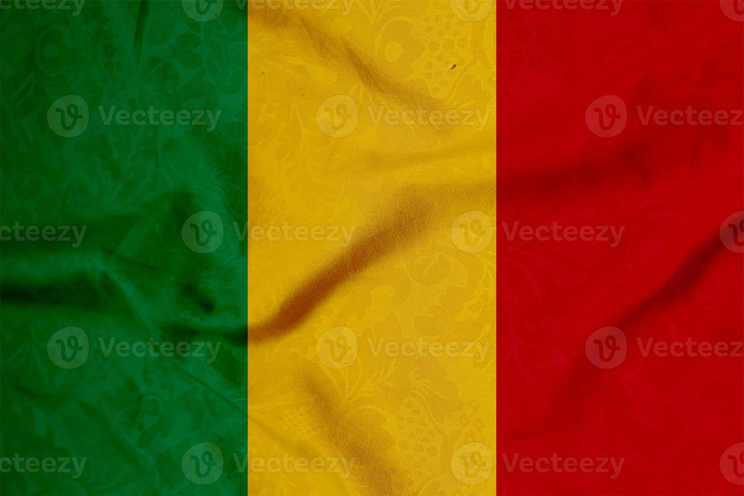 fabric with flag of mali photo