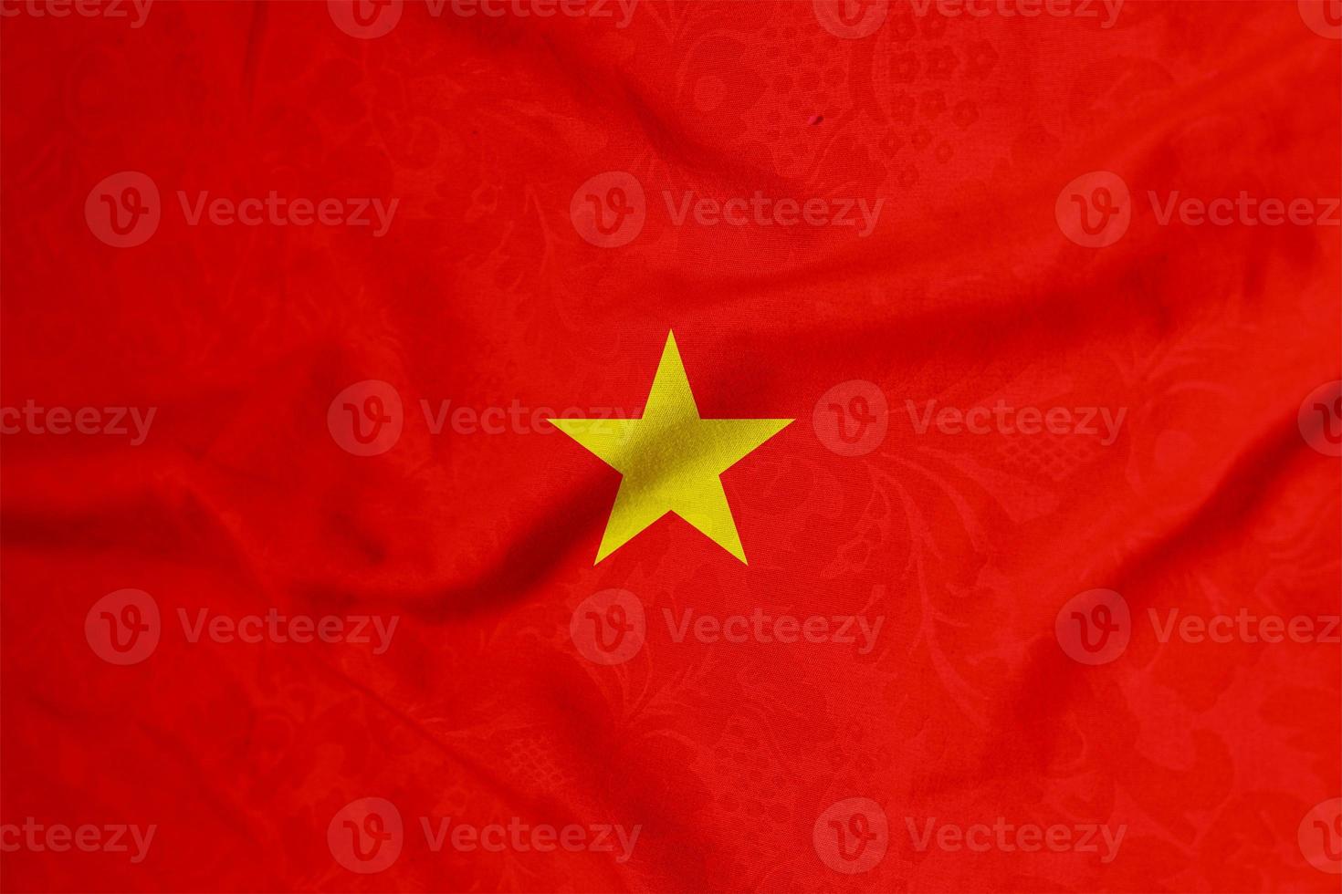 Fabric with Vietnam flag motif photo