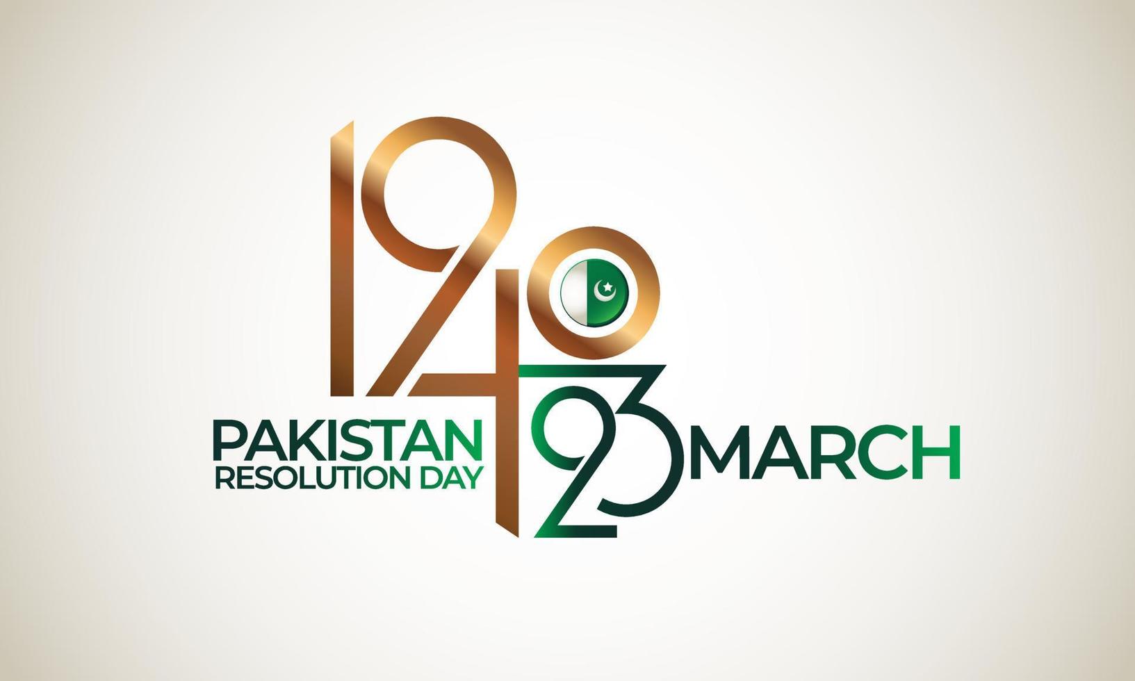 23 March Resolution Day Vector Design