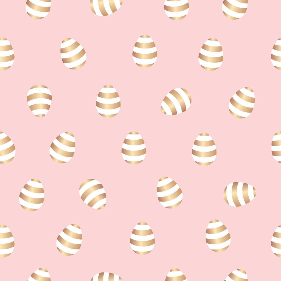 Easter seamless pattern with icons of painted eggs. Egg hunt vector illustrations, Christianity traditional celebration wallpaper.