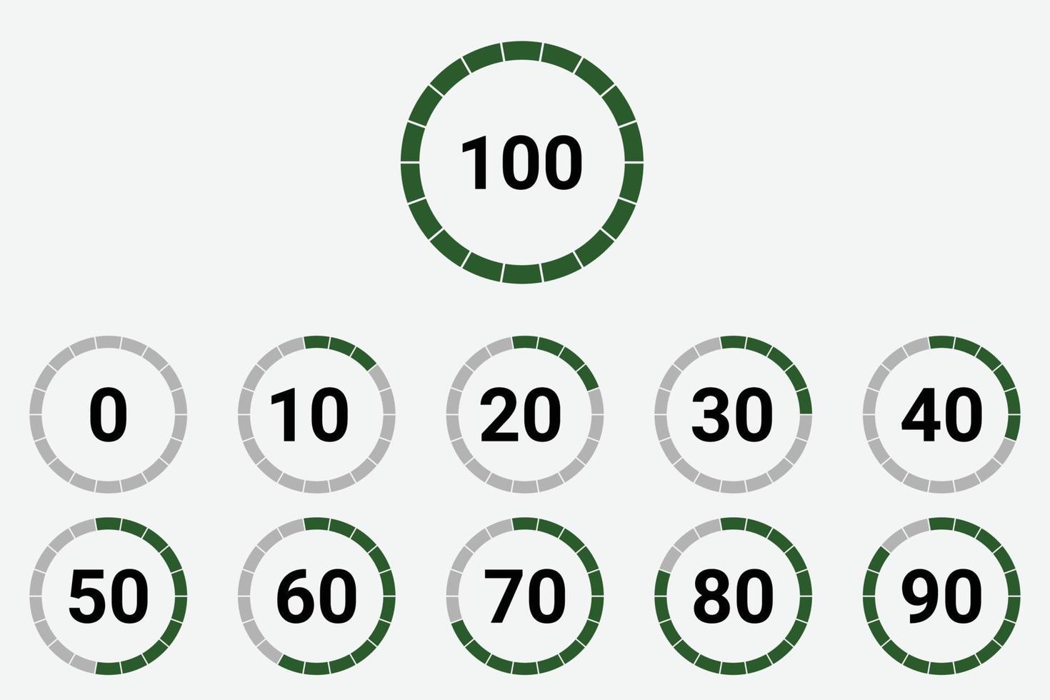 circulo porcentaje diagramas conjunto para infografia vector