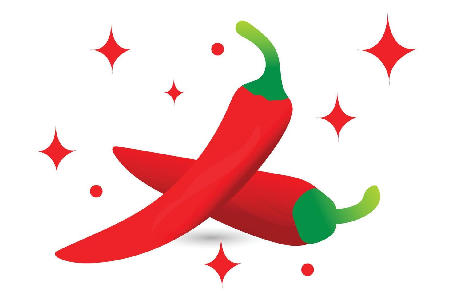 Red chilli peppers cartoon art illustration vector